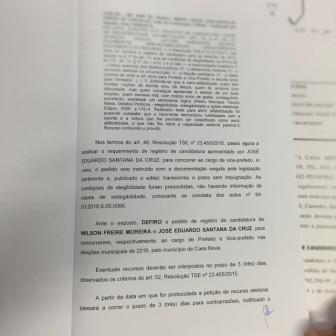 Deferimento Wilson Cota