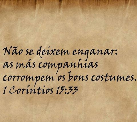 Versiculo Não se deixe enganar