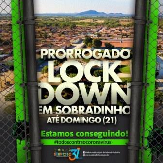 Lockdwon prorrogado Sob